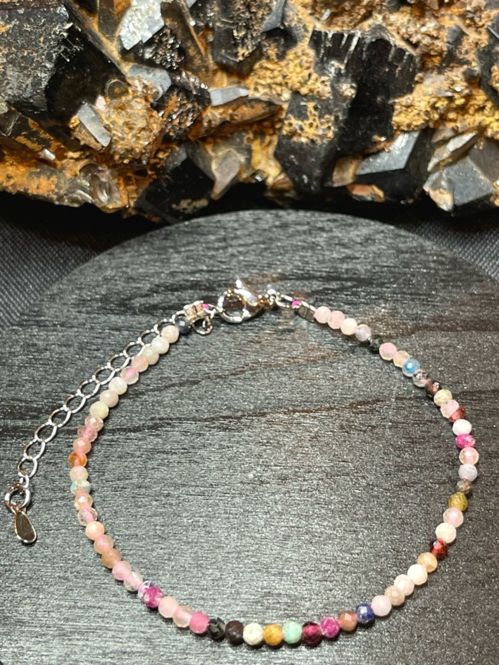 🌑Multi Gemstone Adjustable Bracelet Copper Clasp🌑